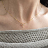 18ct Yellow Gold Natural Diamond Initial V