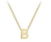 9ct Yellow Gold Necklace with Initial B 38+5cm