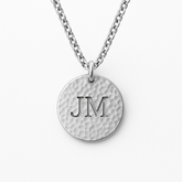 Men’s Hammered Initial Pendant Necklace