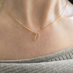 18ct Yellow Gold Natural Diamond Initial D