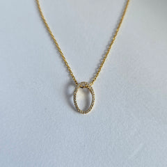 18ct Yellow Gold Natural Diamond Initial O