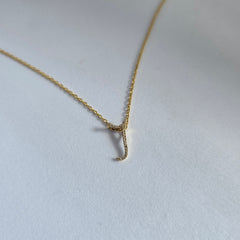 18ct Yellow Gold Natural Diamond Initial J