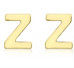 9K YG MINI INITIAL 'Z' STUD E/R