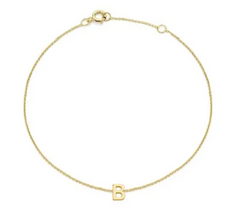 9ct YG MINI INITIAL 'B' B/L 15.5-19cm