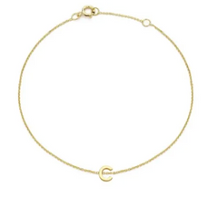 9ct YG MINI INITIAL 'C' B/L 15.5-19cm
