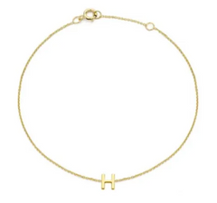 9ct YG MINI INITIAL 'H' B/L 15.5-19cm