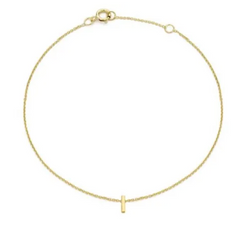 9ct YG MINI INITIAL 'I' B/L 15.5-19cm