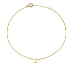 9ct YG MINI INITIAL 'J' B/L 15.5-19cm