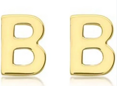9K YG MINI INITIAL 'B' STUD E/R