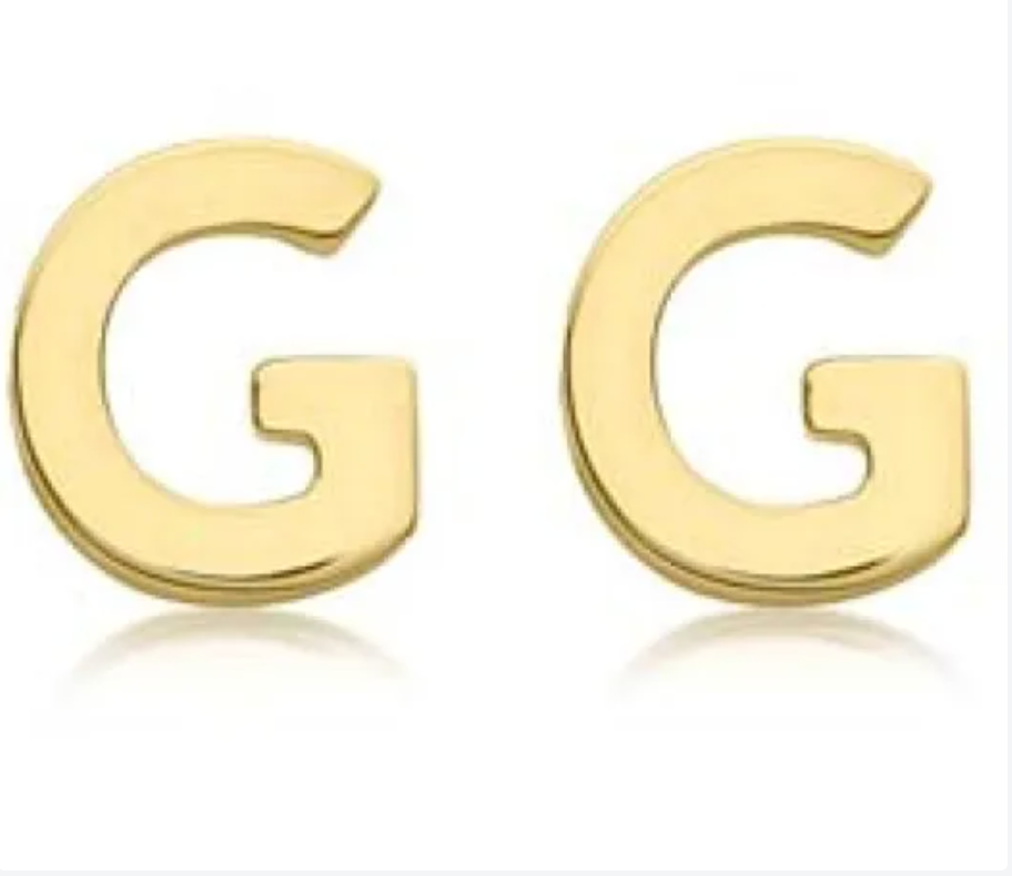 9K YG MINI INITIAL 'G' STUD E/R
