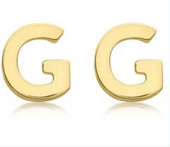 9K YG MINI INITIAL 'G' STUD E/R