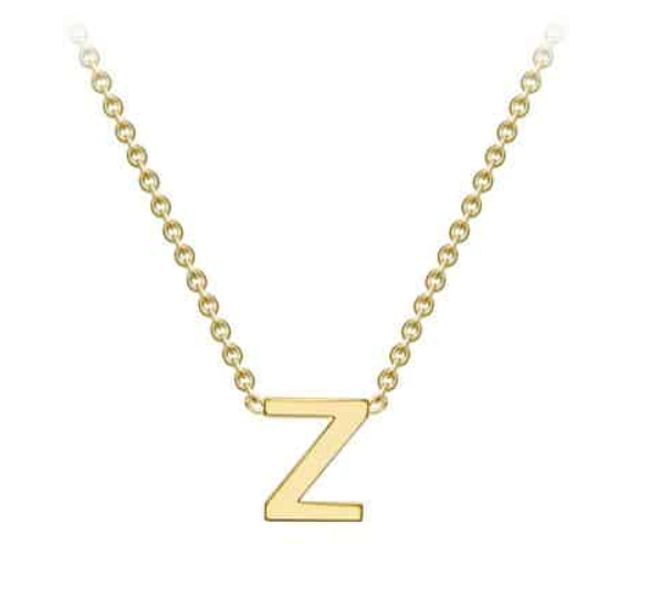 9ct Yellow Gold Necklace with Initial Z 38+5cm