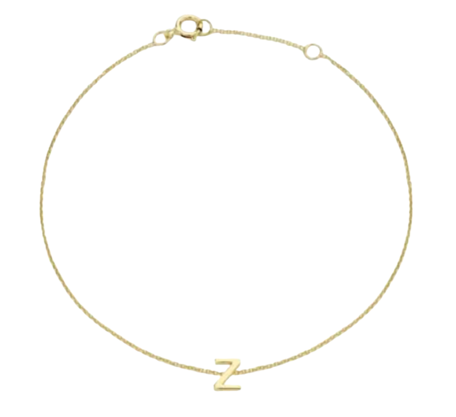9ct YG MINI INITIAL 'Z' B/L 15.5-19cm
