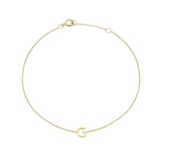 9ct YG MINI INITIAL 'G' B/L 15.5-19cm