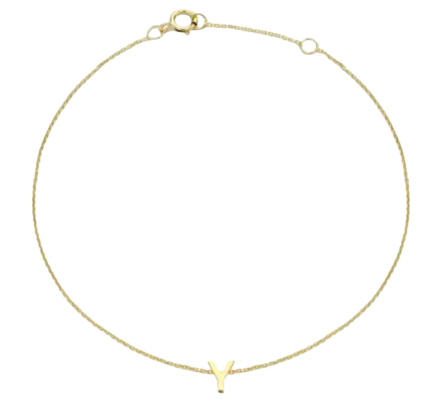 9ct YG MINI INITIAL 'Y' B/L 15.5-19cm
