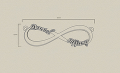 #FC2010 Custom Infinity Name Necklace – Personalized Couples or Family Jewelry