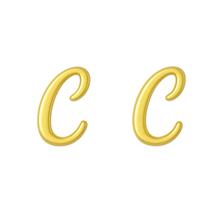 9K FANCY MINI INITIAL STUD E/R