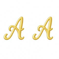 9K FANCY MINI INITIAL STUD E/R