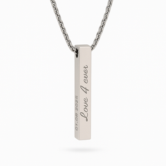Engraved Bar Necklace