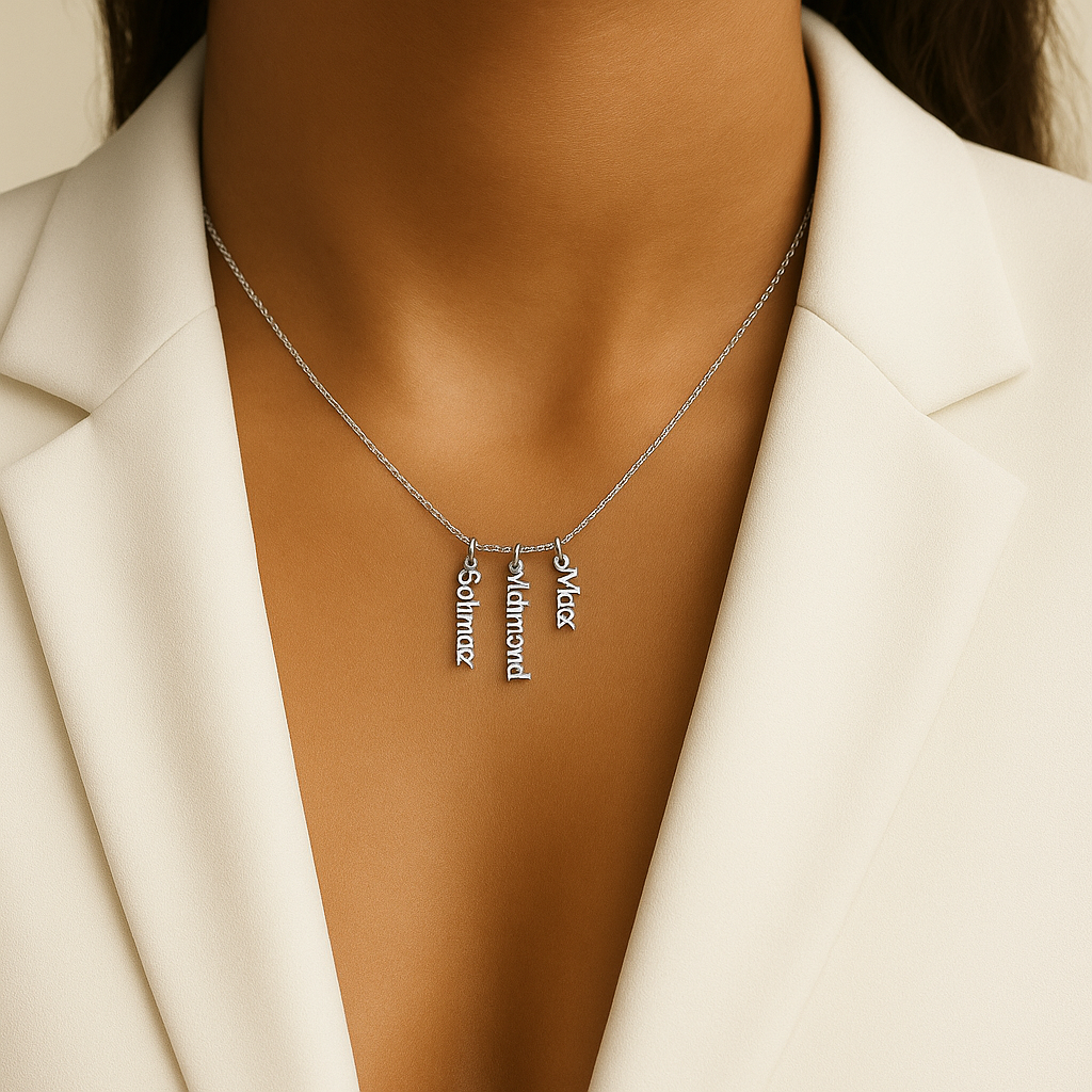 Personalised Drop Name Necklace – Handcrafted & Custom Made
