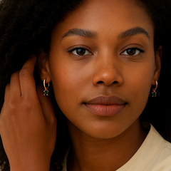 Birthstone drop earrings