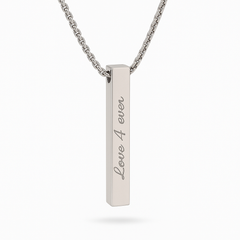Engraved Bar Necklace