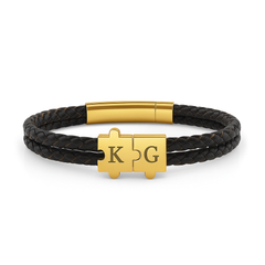 Puzzle Connection Men’s Bracelet – Custom Initials