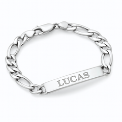 Personalised Silver Men’s ID Bracelet – Custom Engraving