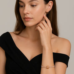 Signature Diamond Initial Bangle – Half Set (One Size)